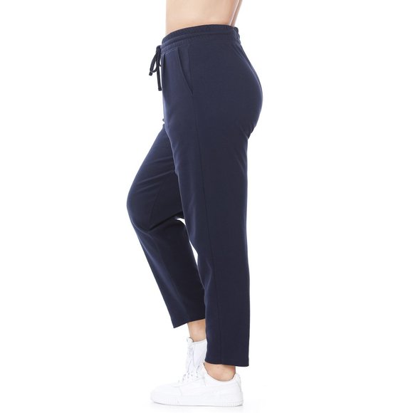Women's Plus Size Baggy Sweatpants Navy Blue Joggers Workout Pants Relaxed Fit - Picture 3 of 5